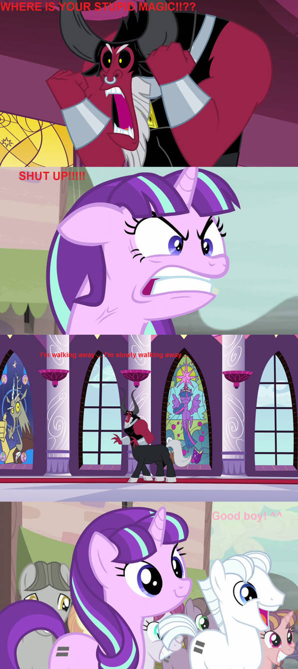 Starlight stands up against Tirek by VoiceActorBobbyG25 on DeviantArt