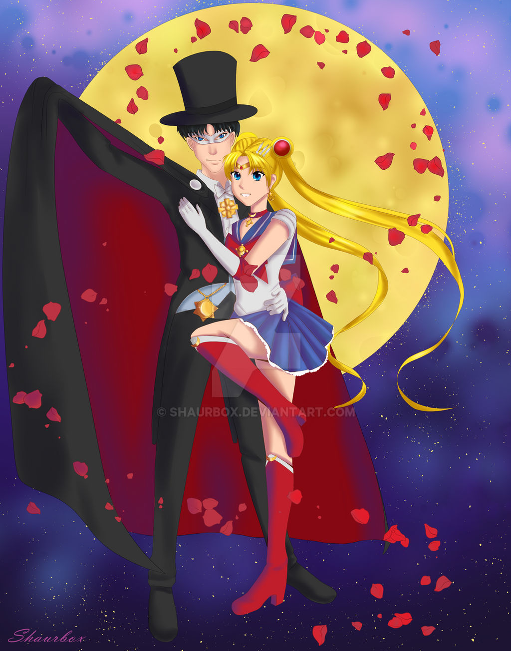 Taskedo Mask Sailor Moon and Tuxedo Mask - Fanart by ShaurBox on DeviantArt
