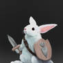 Rabbit Warrior painting