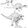 Spinosaurus 1915-2020 lineart