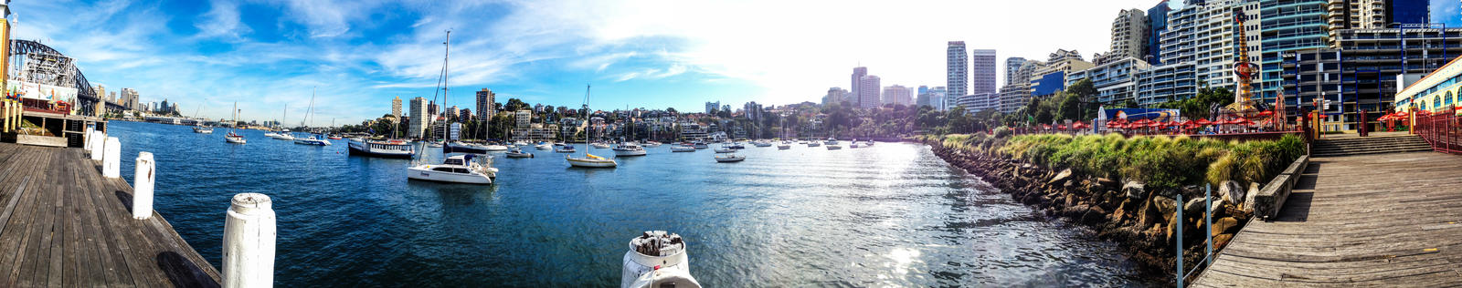 Panorama of Lavender Bay from Luna Park Sydney