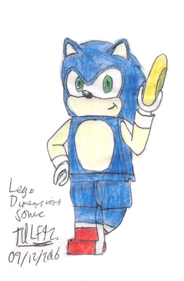 Sonic Drawing: Sonic (Lego Dimensions Pose 1) by AceTimeRad on DeviantArt