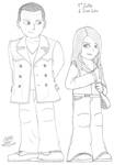 9th Doctor and Rose Tyler Sketch by tulf42