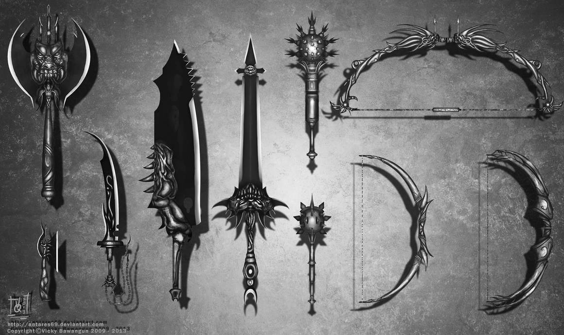 Fantasy Weapons Sample by VickyBawangun on DeviantArt