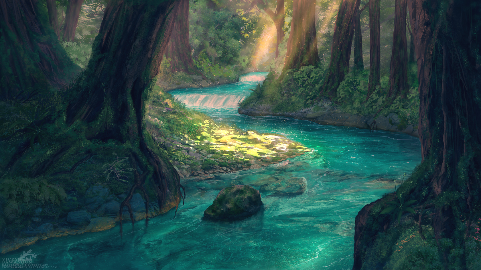 Forest River by VickyBawangun on DeviantArt