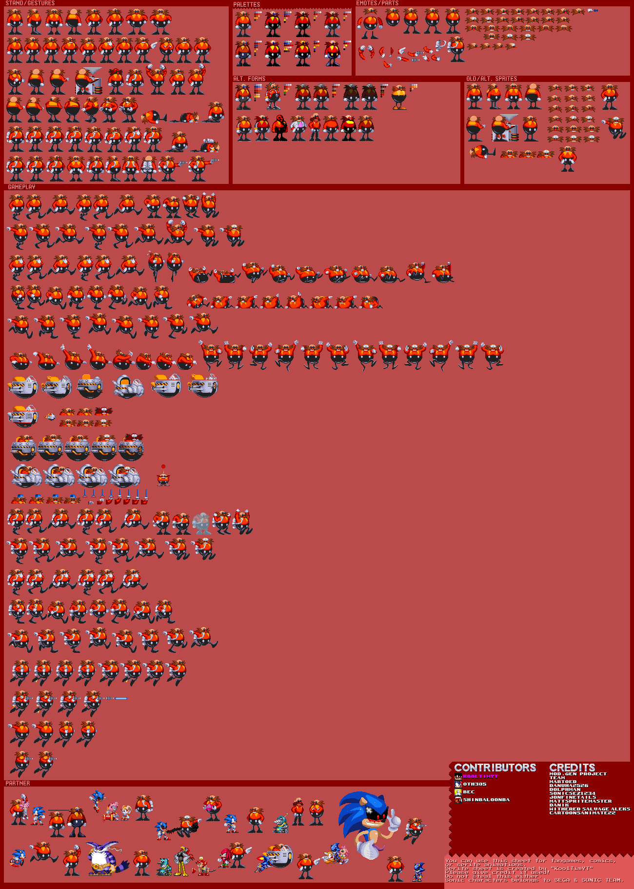 Mod Gen Classic Dr. Eggman Sprite Sheet by KoolTimYT on DeviantArt
