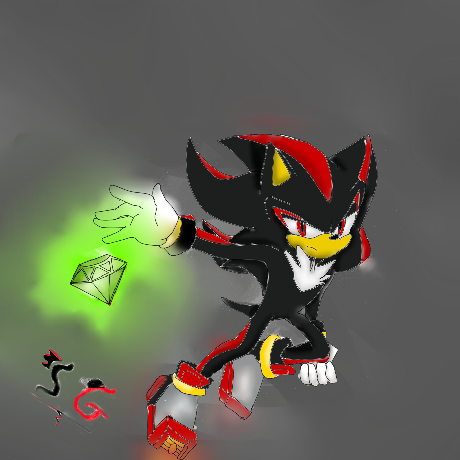 shadow with a chaos emerald