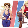Commission: Muscle Chun Li and B.Mary