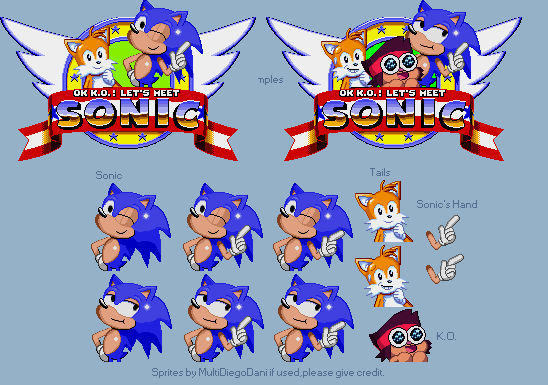Ok Ko Lets Meet Sonic Genesis Style Sprites By Multidiegodani On