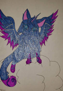 Luna Sparkle( with flash to show sparkly gel pen)