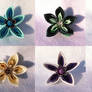 Hand made Tsumami Kanzashi flower brooch