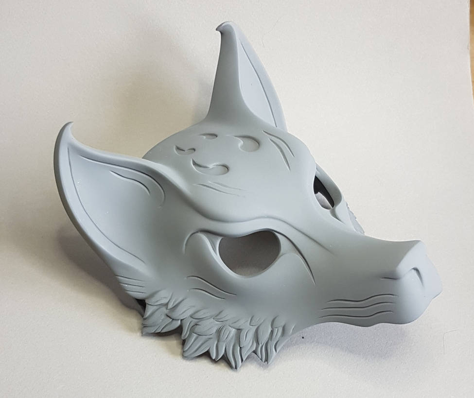 Kitnetsu Mask Kitsune mask V.2 wip by Bakenekoya on DeviantArt
