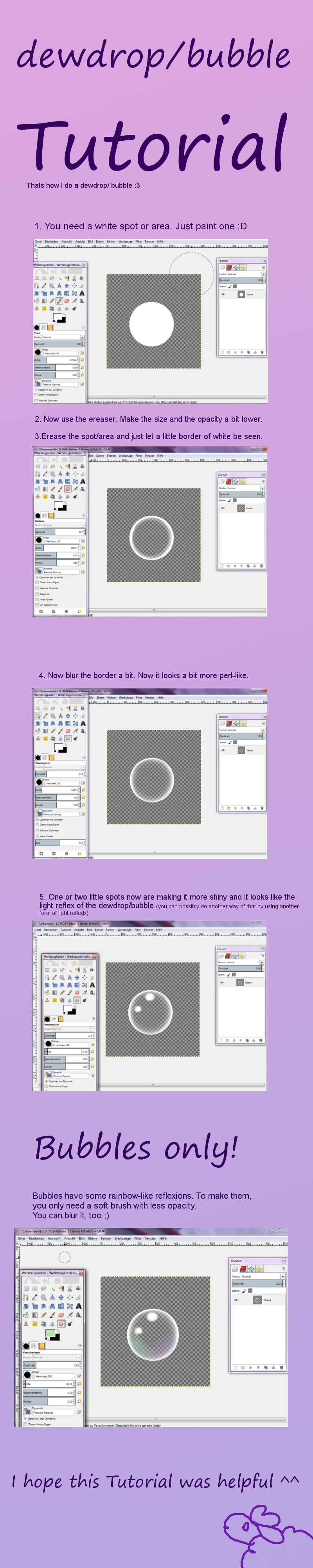 dewdrop/bubble tutorial