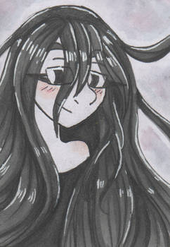 Aceo - Monochrome Girl