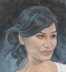 Acrylic Study, Frieda Pinto