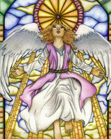 Stain Glass Angel-Colored