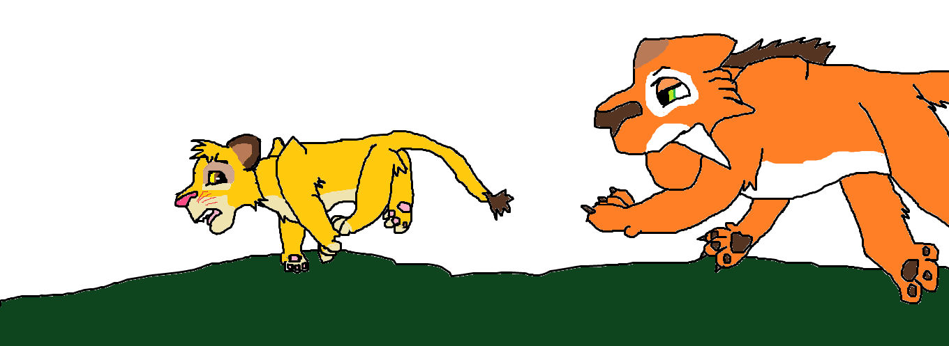 Simba Chasing Diego Chasing Simba by diegolover12 on DeviantArt