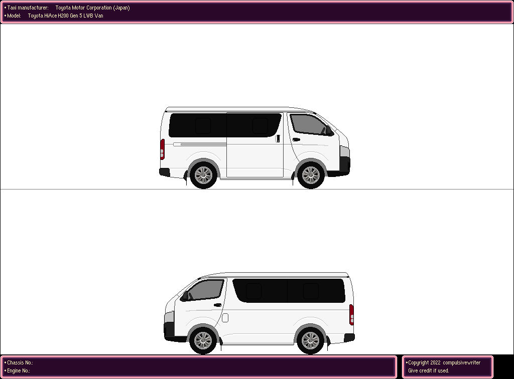Toyota HiAce H200 5th Generation LWB Van (AC) by HaroldSDorso on DeviantArt