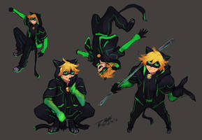 Spiderverse-inspired Chat Noir