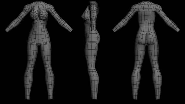 female WIP. Smoothing groups