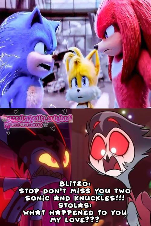 Stolitz tails Sonic and Knuckles to stop arguing by katyaerickkelly on ...