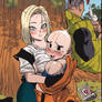 Android 18 and krillin with Android 16