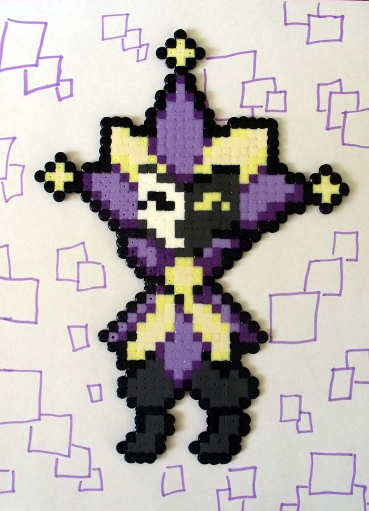 Dimentio perler bead figure