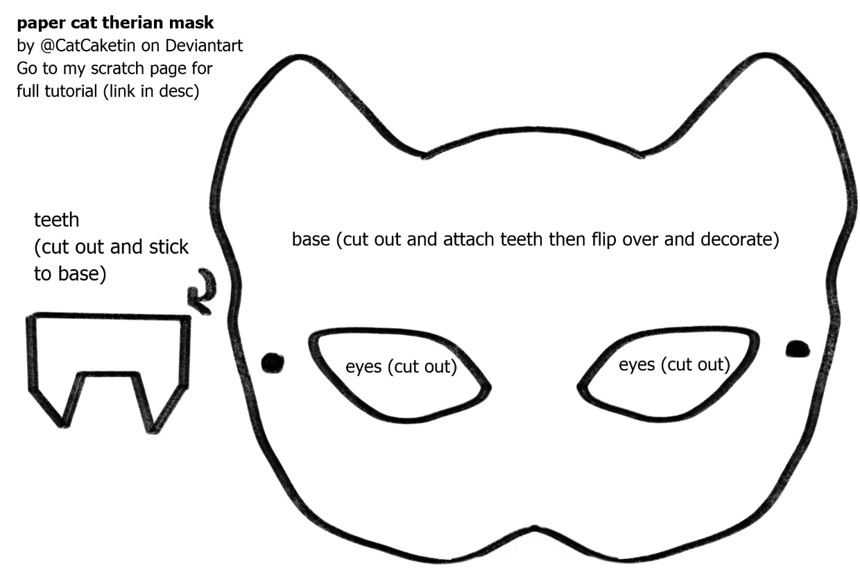 Here is a tutorial for a cat mask!! This is not just for therians, therians  mask