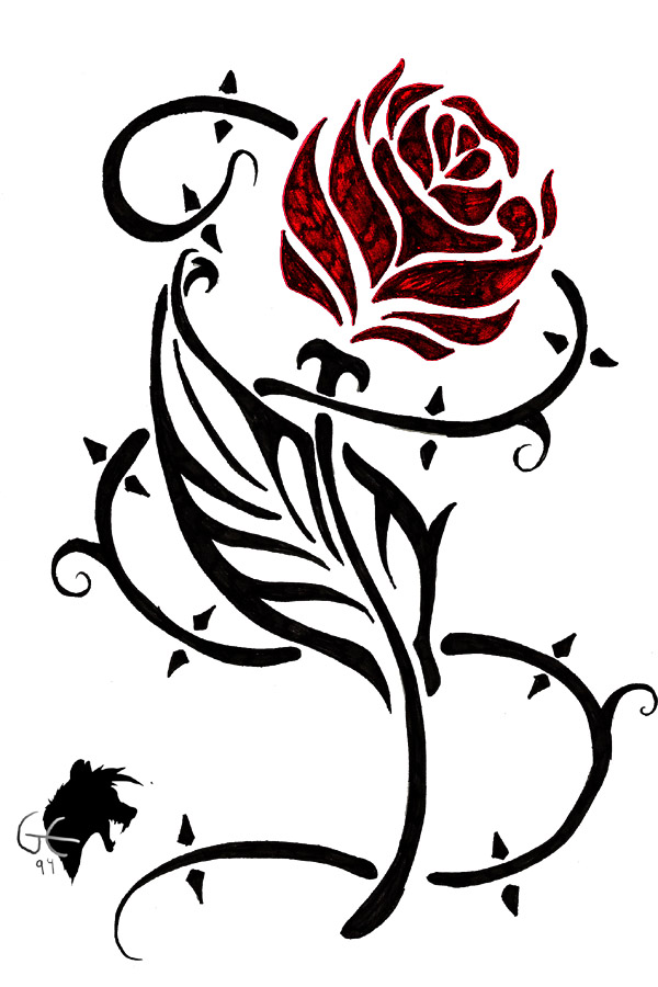 Tribal tattoo- Rose