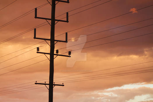 Sunset Power Pole