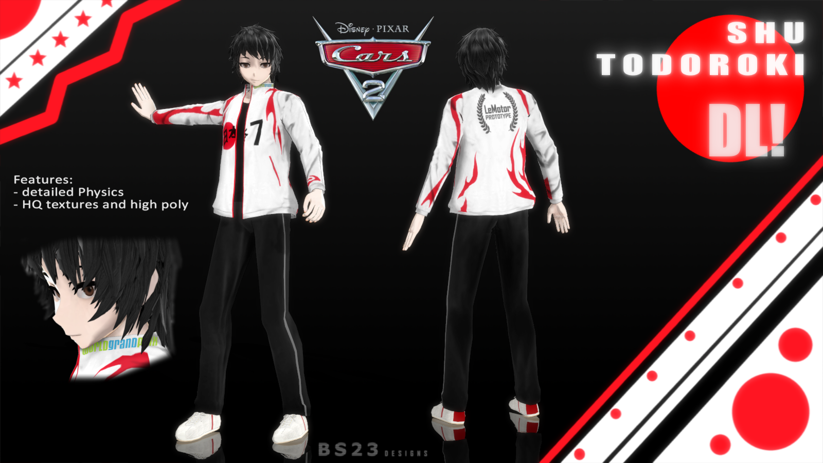 [MMD x Cars 2] Shu Todoroki - Model DL