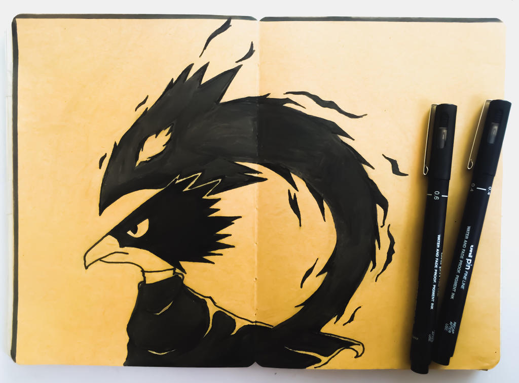 Tokoyami and Dark Shadow by TruiArts