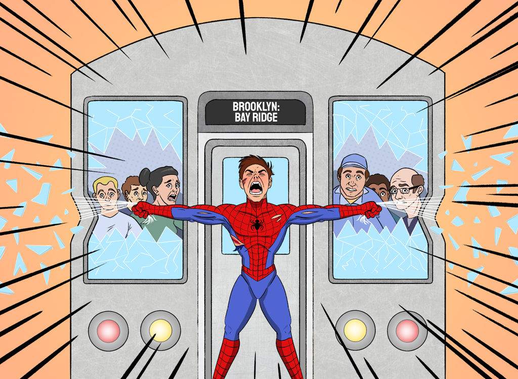 SpiderMan Stops Train Fan Art(SpiderMan 2) by Motonimus on DeviantArt