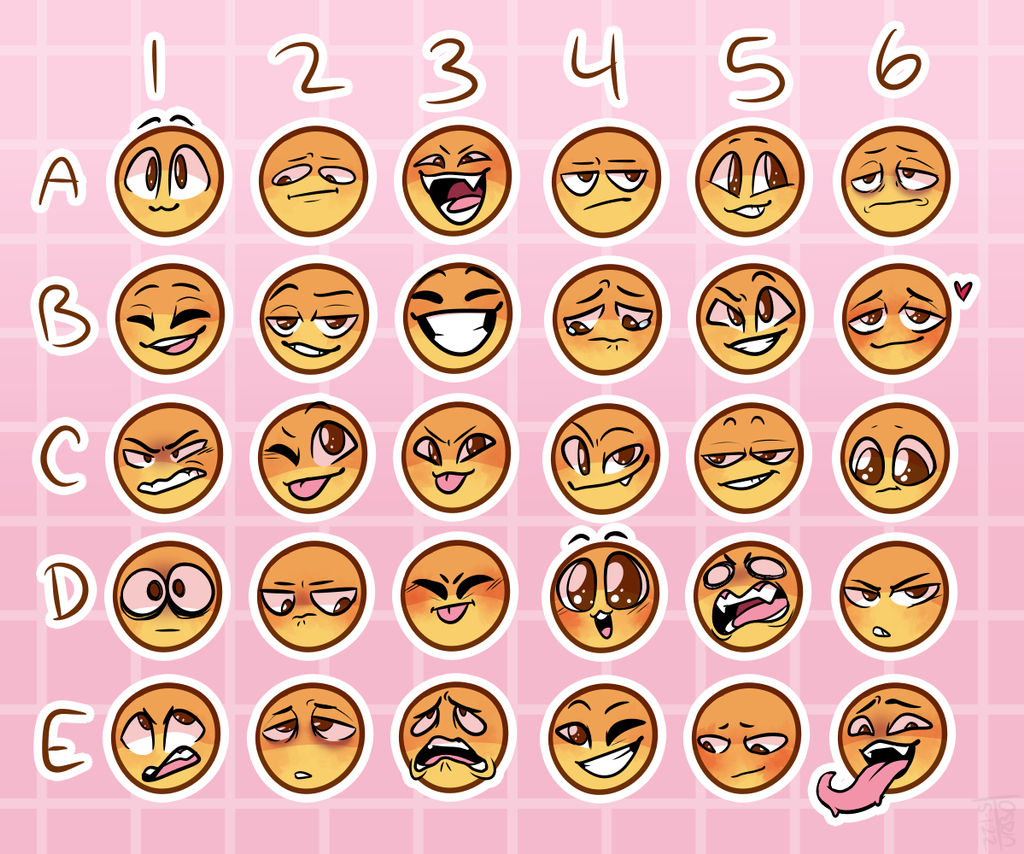 Expression Chart by Turbodragon451 on DeviantArt