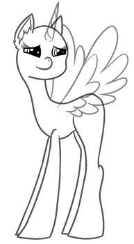 F2U Pony Base (MS Paint Friendly)