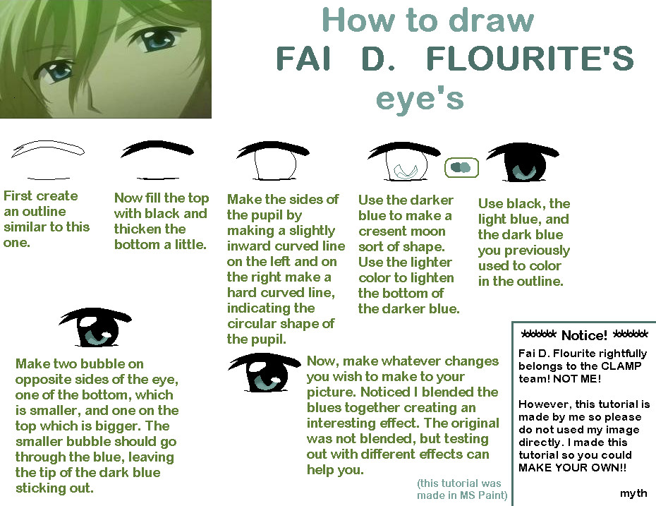 How to draw Fai's eyes