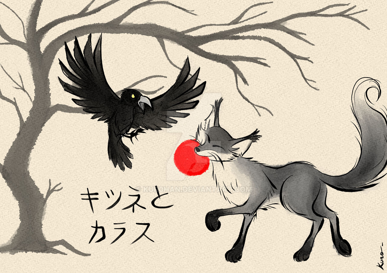 Le Corbeau Et Le Renard Kitsune To Karasu By Kur0han On Deviantart Le Corbeau Et Le Renard Kitsune To Karasu By Kur0han On Deviantart