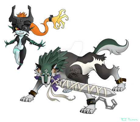 KH-Midna and Wolf Link