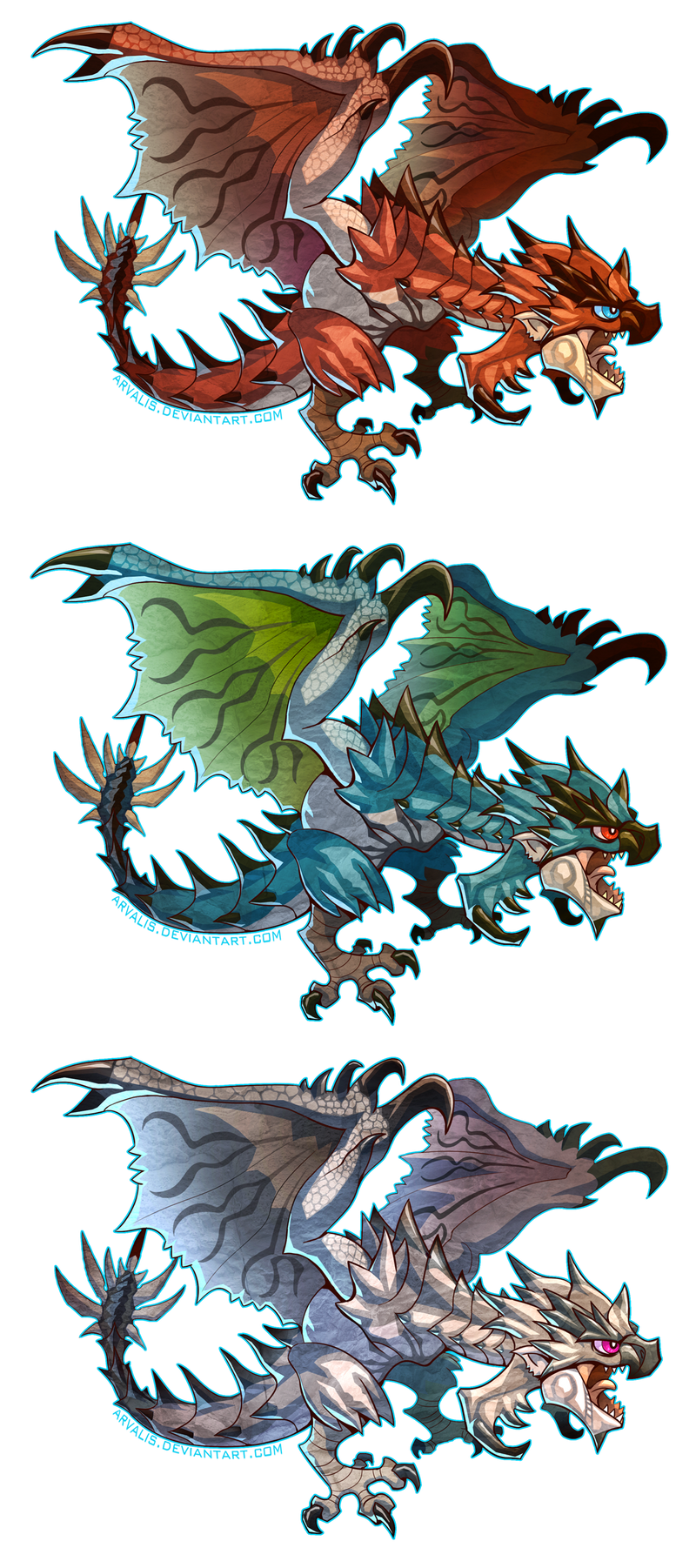 Rathalos Cuties by arvalis on DeviantArt