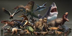 Dinosaurs vs. Beasts by arvalis