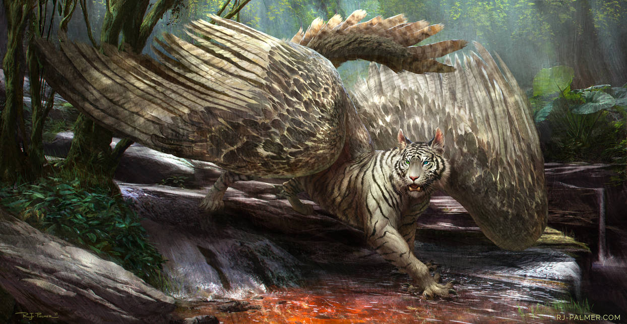 Danny the Tiger Owl Griffin by arvalis