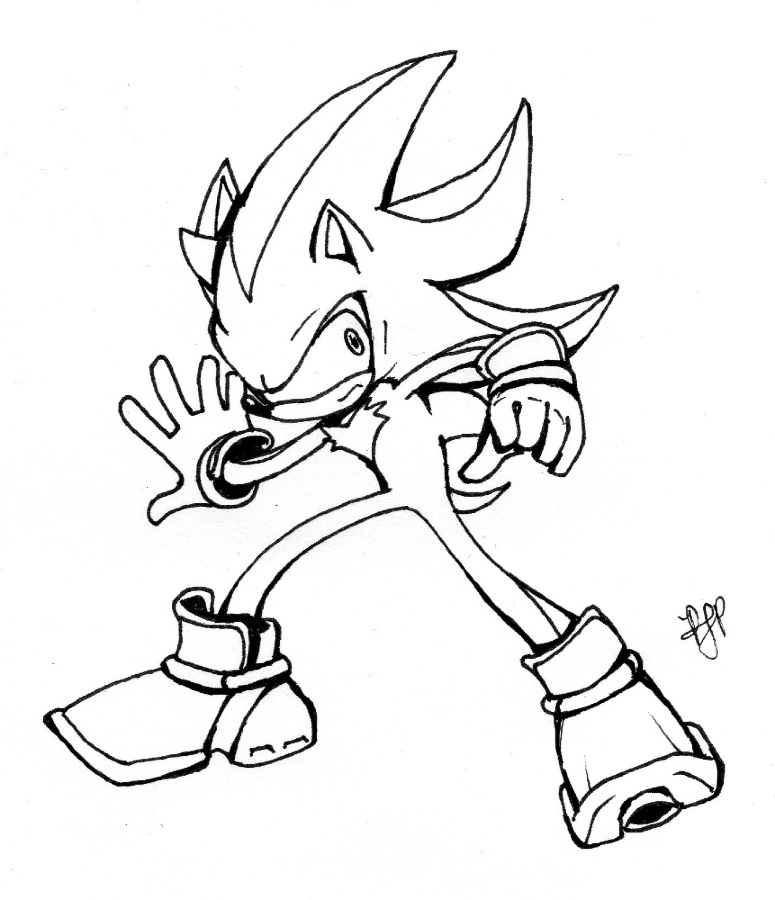 Coloring page - Shadow the Hedgehog