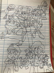 The SMG4 crew (sketch)
