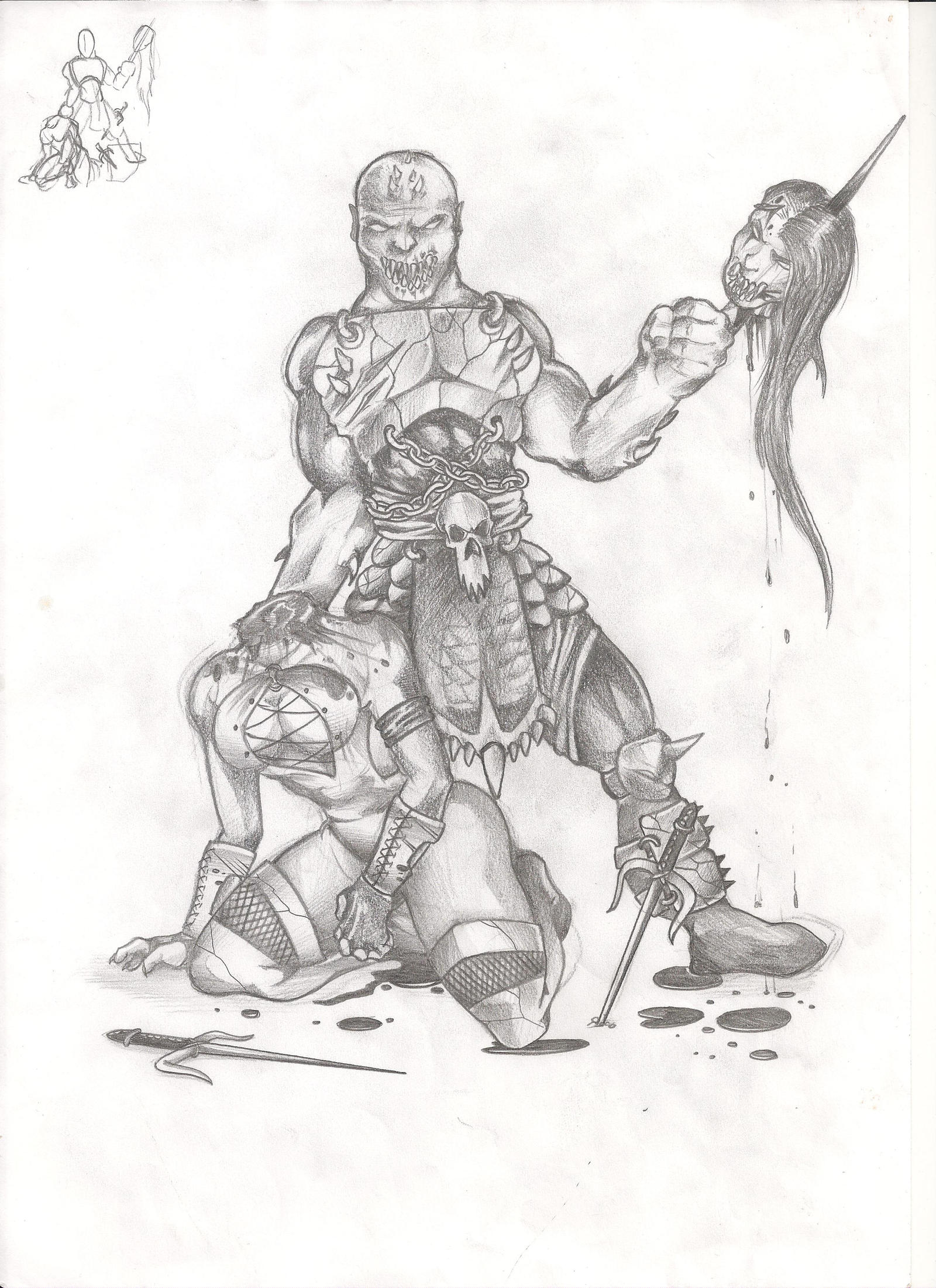 Baraka shreds Kung Lao (Fatality) by DeathColdUA on DeviantArt
