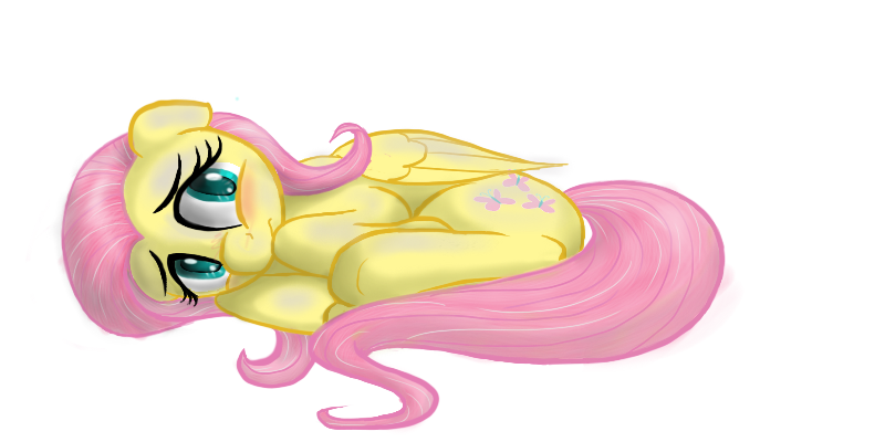 Fluttershy Curled Up
