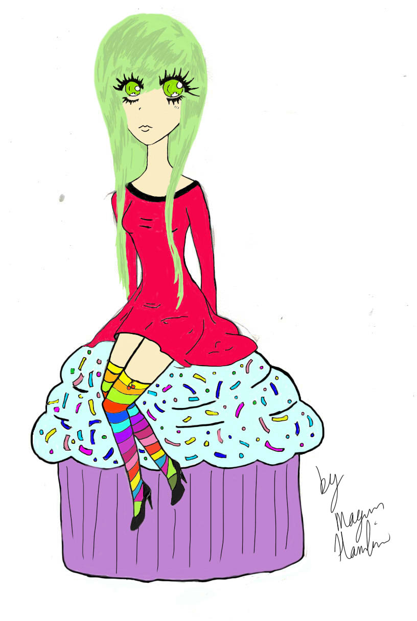 cupcake girl colored