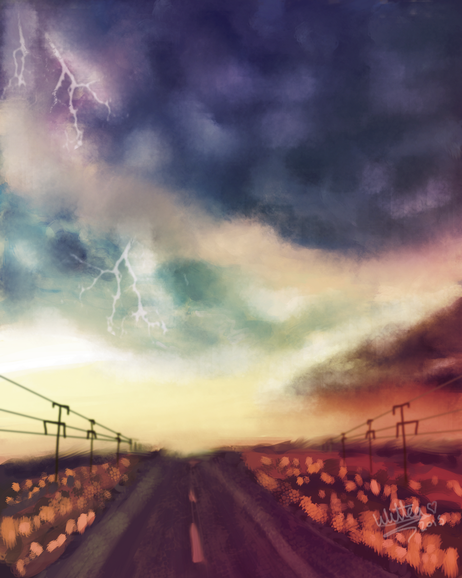 Stormy Road - Speed Paint