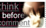 Think before comment stamp