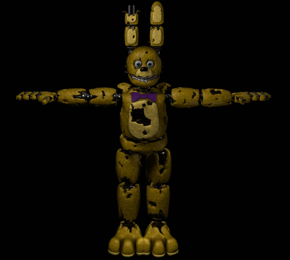 (C4d/Fnaf) Withered Yellow Bunny by Burgerman1983 on DeviantArt
