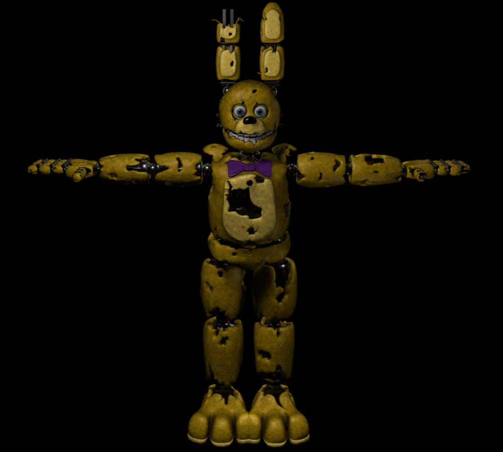 (C4d/Fnaf) Withered Yellow Bunny by Burgerman1983 on DeviantArt